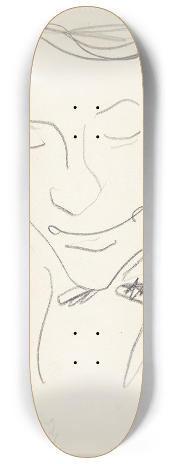 Harald Giersing - Portrt af maleren Sigurd Swane 8.25 inch art skate deck