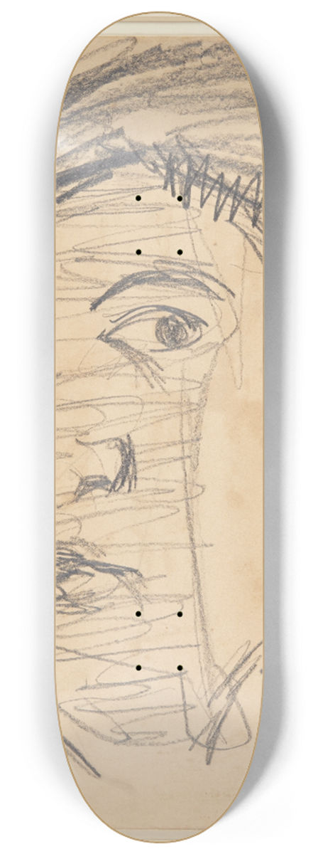 Harald Giersing - Selvportrt 3-4 profil mod venstre 8.25 inch art skate deck