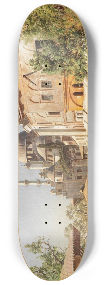 Harald Jerichau - Marktstrae in Konstantinopel mit Hagia Sophia 8.25 inch art skate deck
