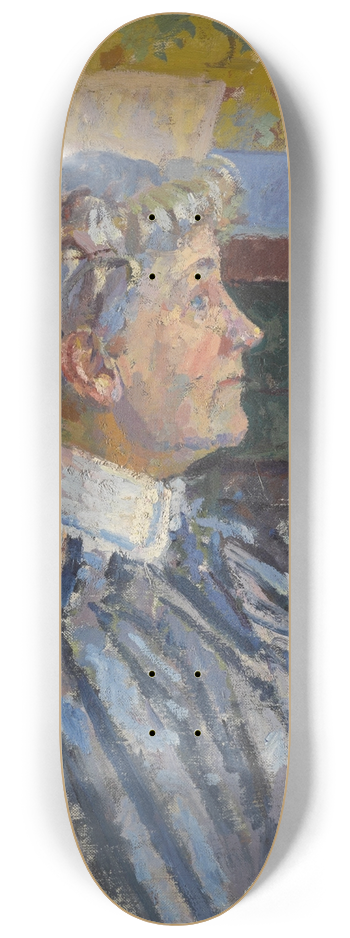 Harold Gilman - The Striped Blouse (Portrait of Irene Battiscombe, the Artists Sister) 8.25 inch art skate deck