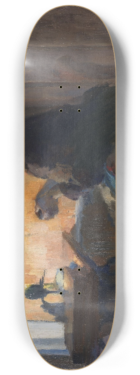 Harriet Backer - By Lamp Light 8.25 inch art skate deck