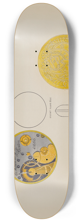 Harry G. Aberdeen - Watch, Frame and Case 8.25 inch art skate deck