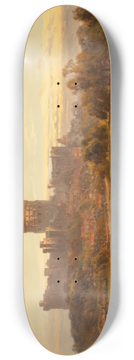 Alfred de Branski - Windsor Castle at sunset 8.25 inch art skate deck