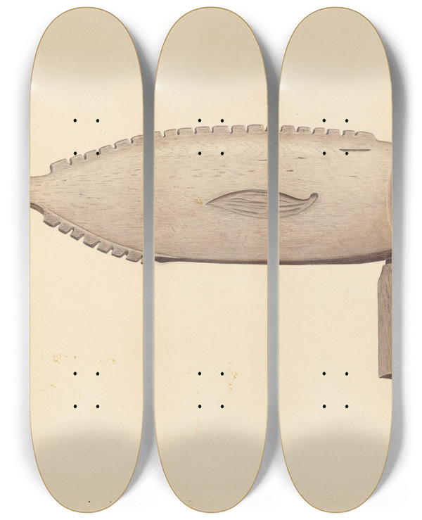 Triptych art skateboard deck of Albert Ryder Fish Weather Vane_2 by Albert Ryder