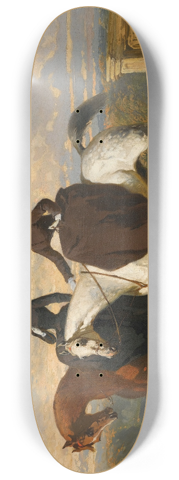 Alfred De Dreux - Deux Amazones Au Cheval 8.25 inch art skate deck