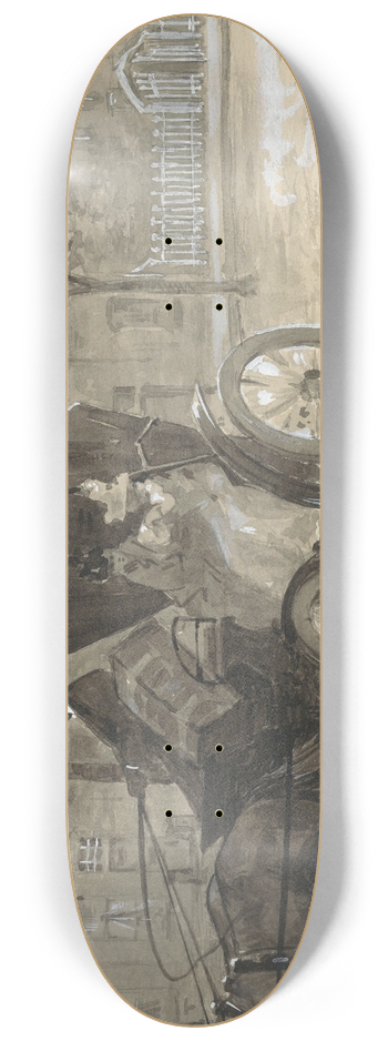 H.C. Louwerse - Twee vrouwen in een paardenkoets 8.25 inch art skate deck