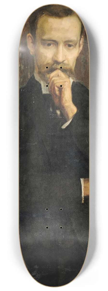Heinrich Altherr - Portrait of the Painter Hermann Meyer (My Friend Hermann Meyer) 8.25 inch art skate deck