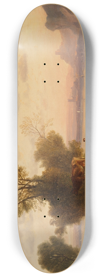 Heinrich Dreber - Arkadische Landschaft 8.25 inch art skate deck