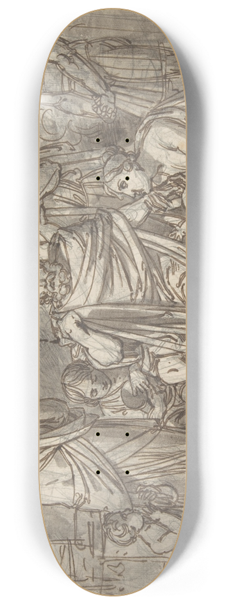 Heinrich Friedrich Fger - Belisarius Begging for Alms 8.25 inch art skate deck