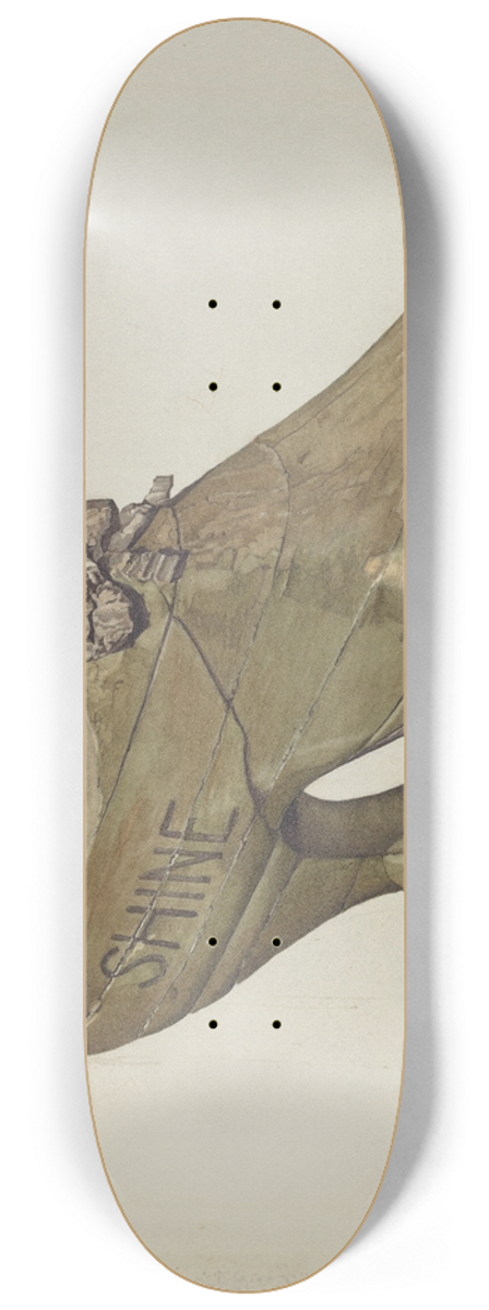 Alfred Denghausen - Shoe Shop Sign 8.25 inch art skate deck