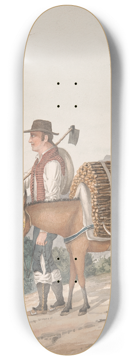 Alfred Diston - Firewood Seller, Tenerife 8.25 inch art skate deck