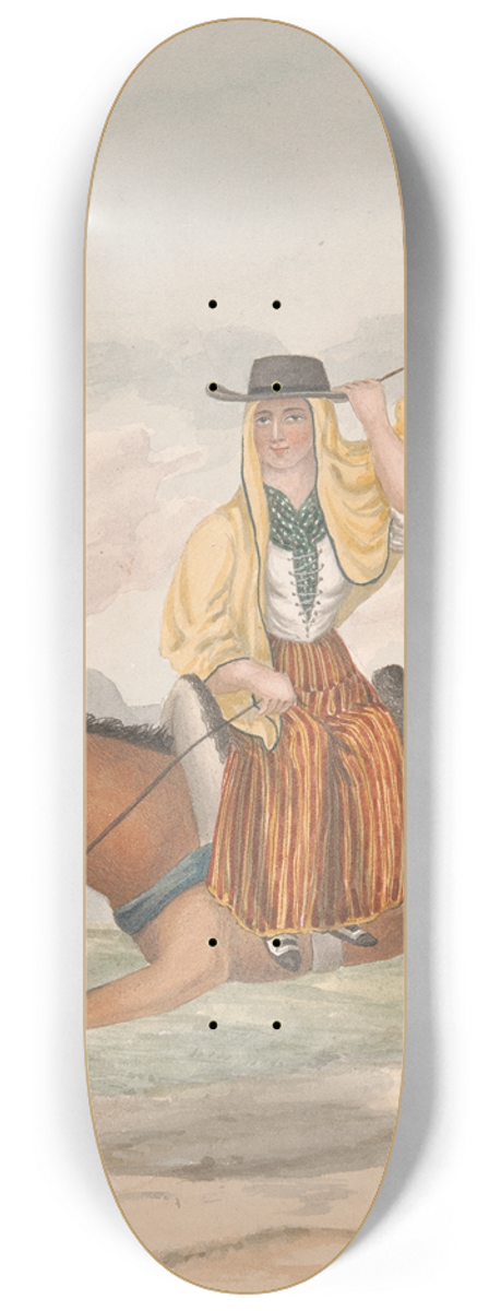 Alfred Diston - Tenerife  Woman of Tacoronte 8.25 inch art skate deck