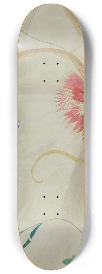 Helen D. Bashian - Crewel Embroidery 8.25 inch art skate deck