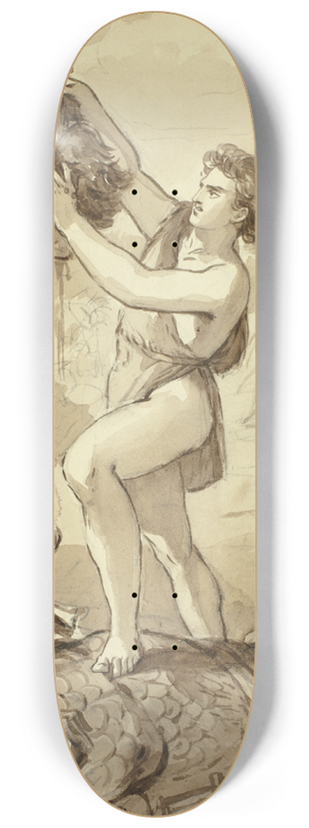 Alfred Edward Chalon - David and Goliath 8.25 inch art skate deck