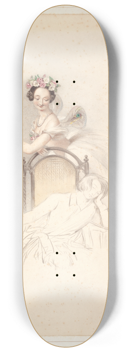 Alfred Edward Chalon - La sylphide, Souvenir dadieu, Marie Taglioni 8.25 inch art skate deck