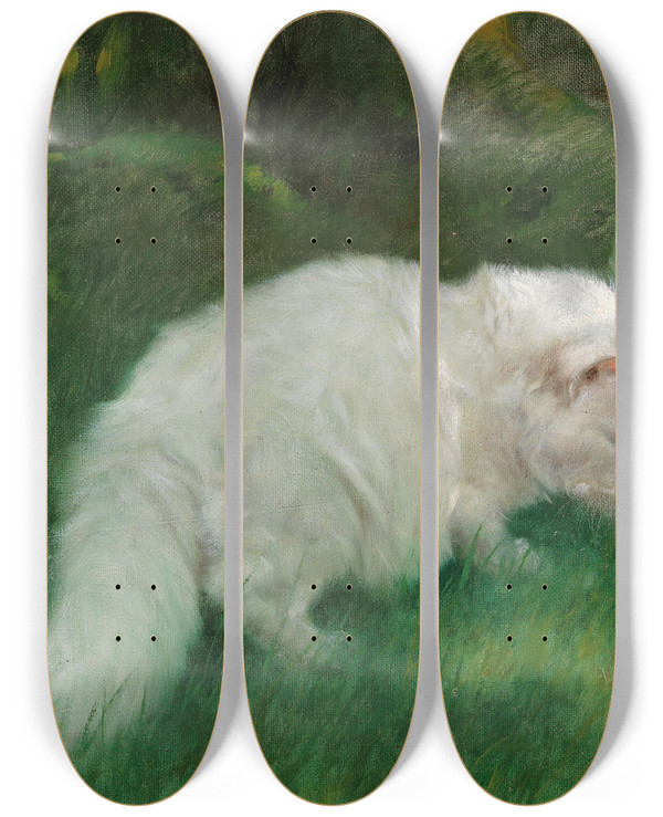 Triptych art skateboard deck of Arthur Heyer Interessante Entdeckung by Arthur Heyer (1872-1931)