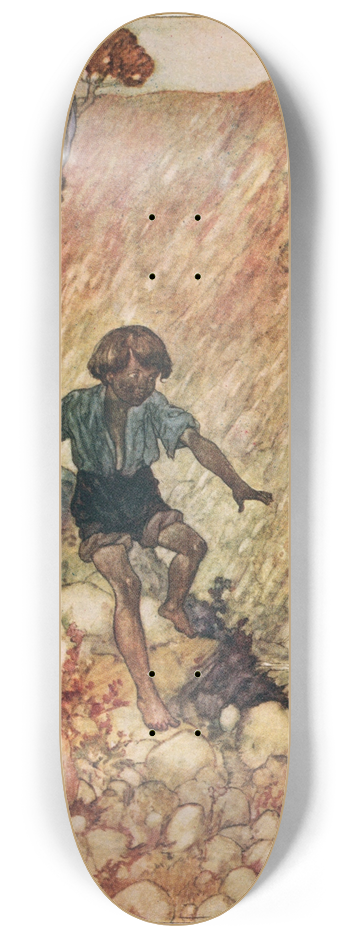 Alfred Edward Frederick Jackson - Down he went, like a brave little man as he was 8.25 inch art skate deck