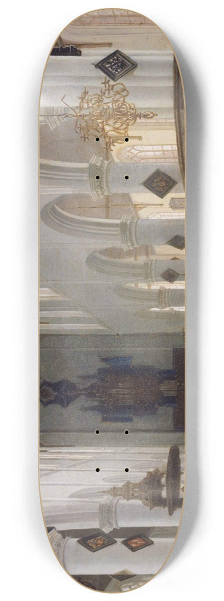 Hendrick Cornelisz. van Vliet - The Interior of the Oude Kerk in Delft 8.25 inch art skate deck