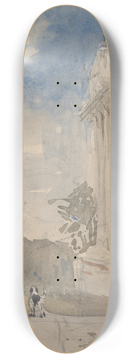 Alfred Elmore - Figures on a Terrace 8.25 inch art skate deck
