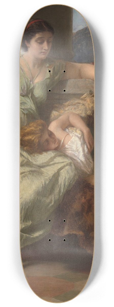 Alfred Elmore - Pompeii, A.D. 79 8.25 inch art skate deck
