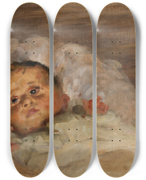 Triptych art skateboard deck of Eliseu Visconti Meu Netinho by Eliseu Visconti (1866-1944)