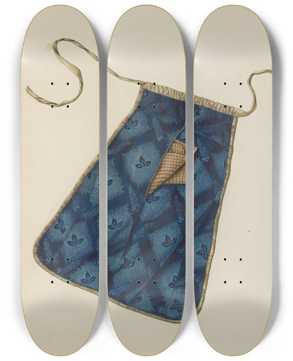 Triptych art skateboard deck of Frank Mcentee Pannier Pockets by Frank Mcentee