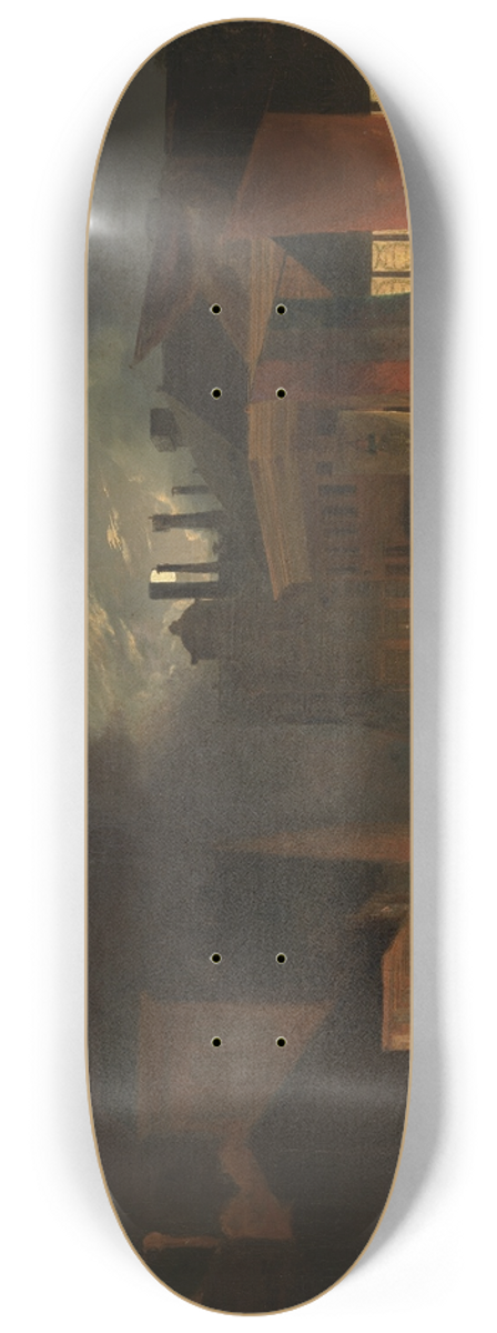 Hendrik Gerrit ten Cate - Kermis op de Botermarkt bij avond 8.25 inch art skate deck