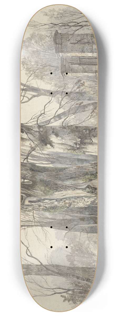 Hendrik Gerrit ten Cate - Winterlandschap met poort tussen bomen 8.25 inch art skate deck