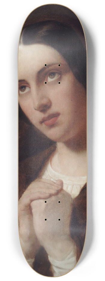 Hendrik Scheffer - Jeune femme en prire 8.25 inch art skate deck