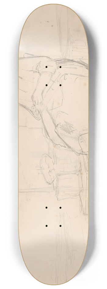 Hendrik Valkenburg - Zittende vrouw met naaiwerk 8.25 inch art skate deck