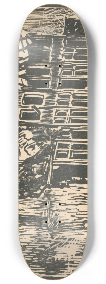 Hendrik van der Straaten - Huizen en bouwvallen 8.25 inch art skate deck
