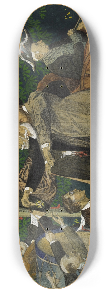 Henri Bellery-Desfontaines - Fragment de la maquette pour la dcoration du thtre des auteurs gais, exposition universelle 8.25 inch art skate deck