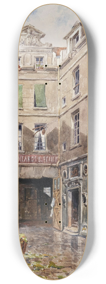 Henri Berthaut - Cour dune maison ancienne, 25 rue du Jour. 8.25 inch art skate deck