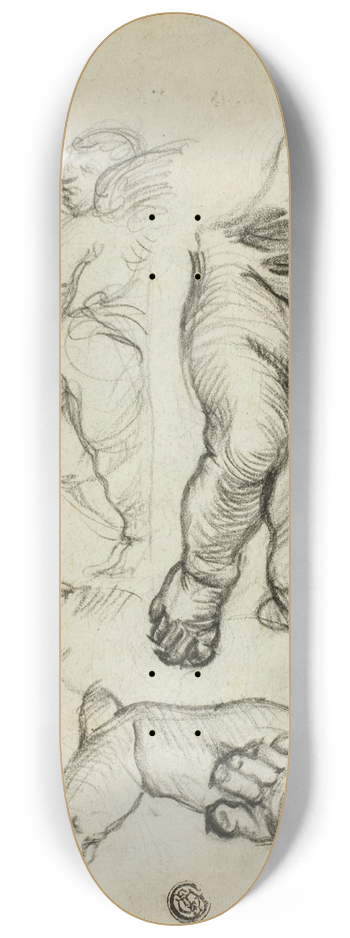 Alfred George Stevens - Sketches of Putti 8.25 inch art skate deck