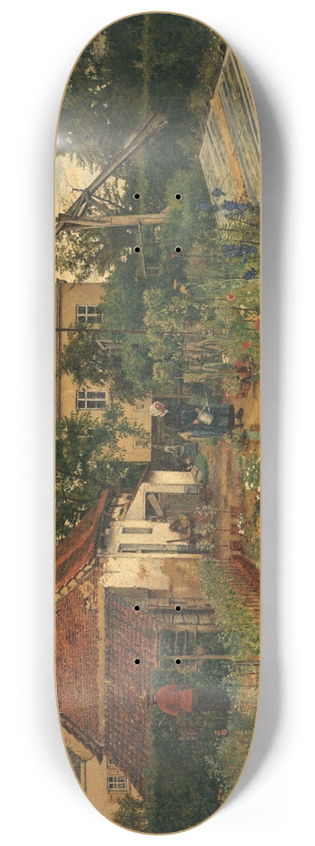 Henri de Braekeleer - Garden of a Florist 8.25 inch art skate deck