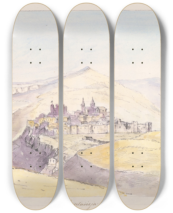 Triptych art skateboard deck of Charles Hamilton Smith Canlavieja by Charles Hamilton Smith (1776-1859)