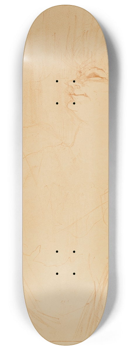 Henri de Toulouse-Lautrec - Yvette Guilbert pl 4 8.25 inch art skate deck