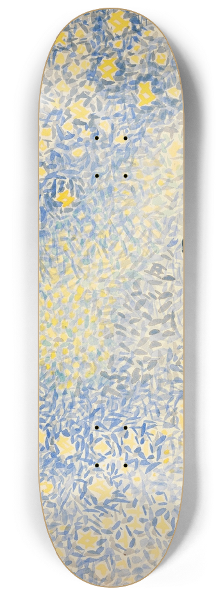 Henri-Edmond Cross - Landscape with Stars 8.25 inch art skate deck