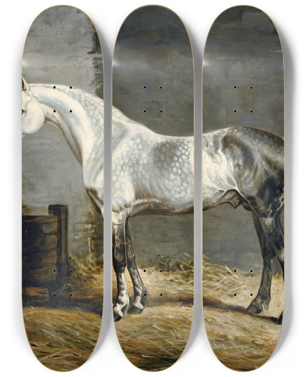 Triptych art skateboard deck of Alexander Dmitrievich Chirkin Granit_1 by Alexander Dmitrievich Chirkin (1897)