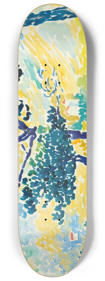 Henri-Edmond Cross - Paysage Provenal 8.25 inch art skate deck