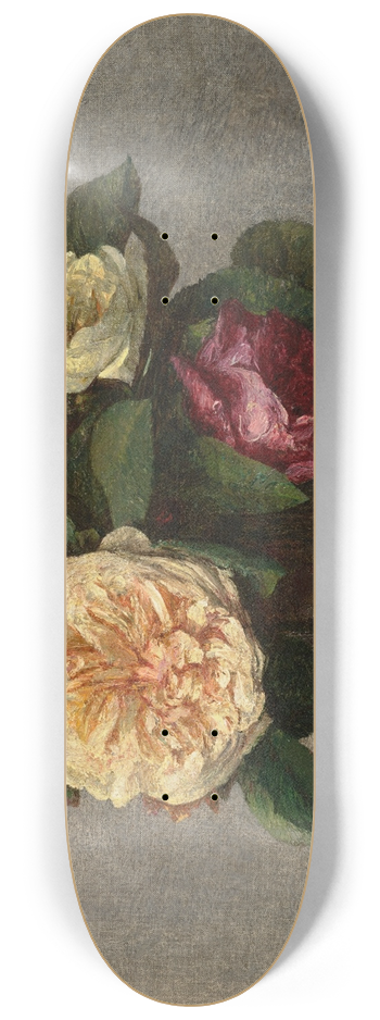 Henri Fantin-Latour - Roses jaunes et rouges 8.25 inch art skate deck