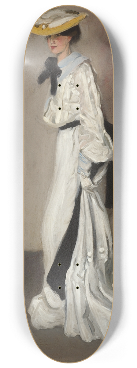 Alfred Henry Maurer - The Woman In White 8.25 inch art skate deck