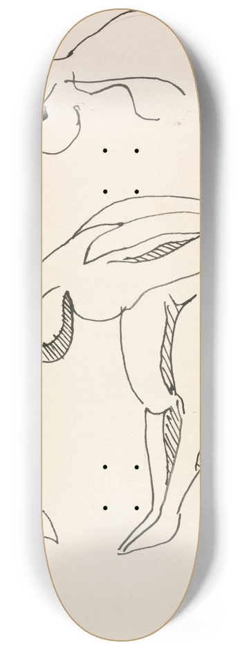 Henri Gaudier-Brzeska - Bowing Figure 8.25 inch art skate deck