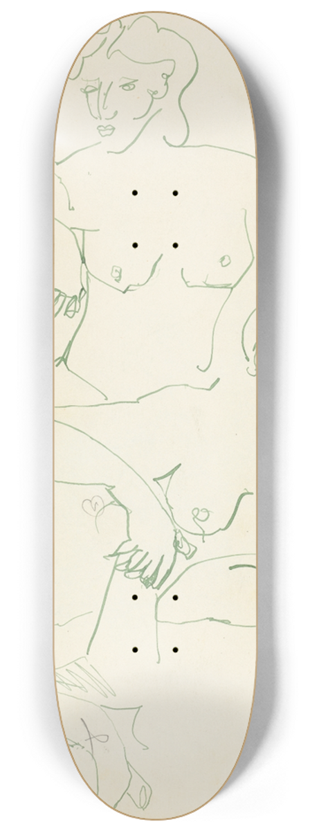 Henri Gaudier-Brzeska - Five Studies of a Female Figure 8.25 inch art skate deck