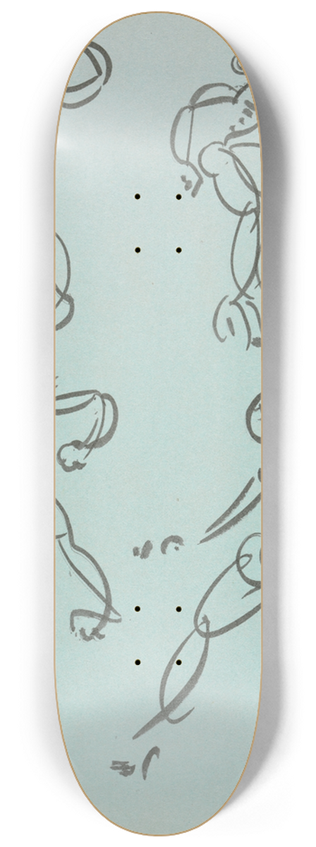 Henri Gaudier-Brzeska - Four Studies of Dancing Figures 8.25 inch art skate deck