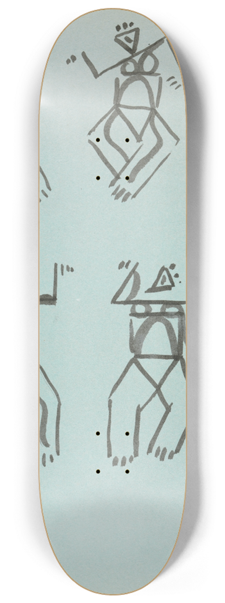 Henri Gaudier-Brzeska - Six Studies of Dancing Figures 8.25 inch art skate deck