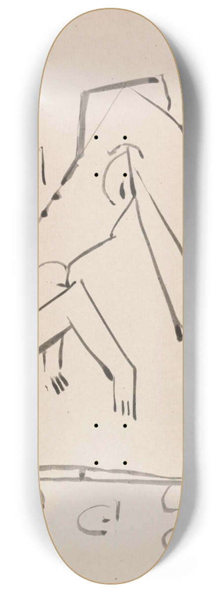 Henri Gaudier-Brzeska - Two Studies for a Sculpture 8.25 inch art skate deck