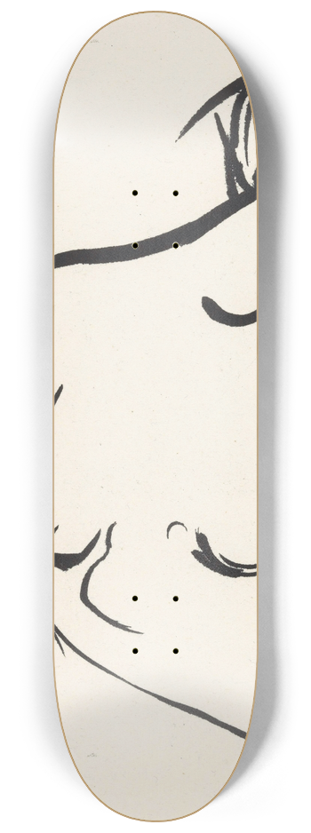 Henri Jonas - Naakte vrouw die haar borst aanraakt 8.25 inch art skate deck