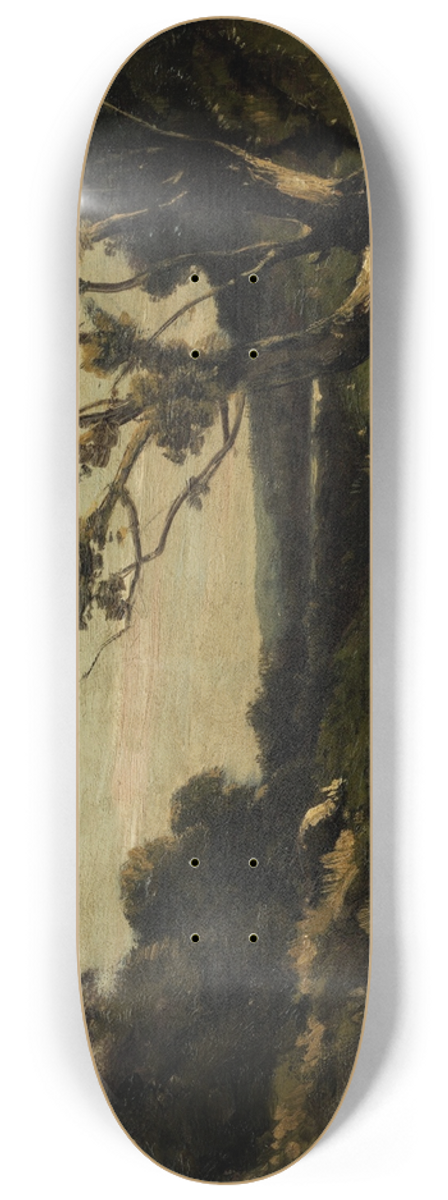 Henri-Joseph Harpignies - Morning in the Nievre 8.25 inch art skate deck