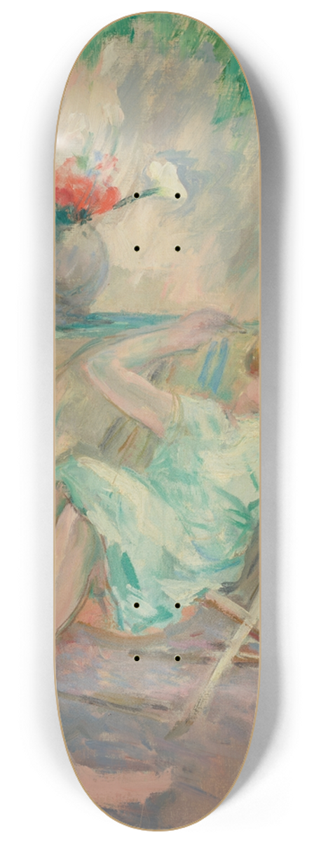 Henri Lebasque - Jeune fille assoupie dans un jardin 8.25 inch art skate deck